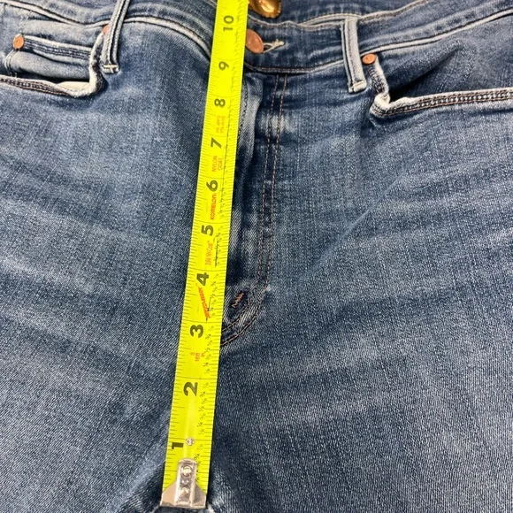 MOTHER Stunner Zip Ankle Step Fray Light Blue Skinny Jeans - Picture 5 of 7